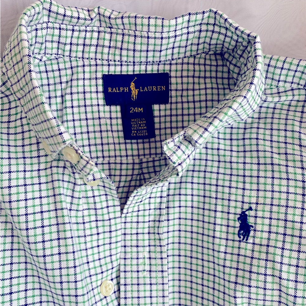 RALPH LAUREN Button down shirt, Size 24mos